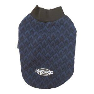 NWOT Pupwonders High-Neck Geometric Blue/Black Jacquard Knit Dog Sweater–Size XS